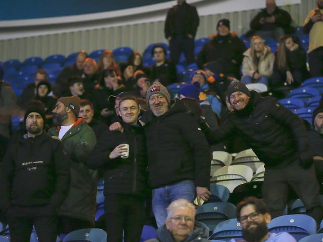 Mansfield Town fans ahead of the victory over Carlisle United.