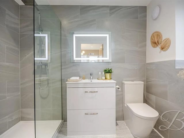 The bathrooms in the property are finished with luxury fixtures and fittings.