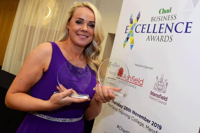 Datsa Gaile, owner and director at SolaAir Sequin Walls UK in Mansfield, won Independent Business or the Year and Business of the Year at the 2019 event