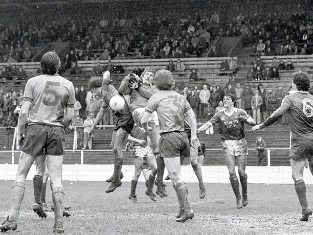 Stags v future Premier Leage club Bournmouth in 1981.