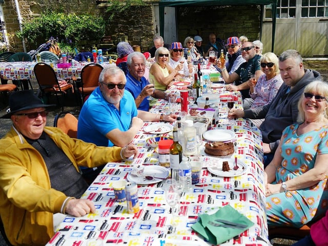 Neighbours came together for coronation street party celebrations in Teversal.