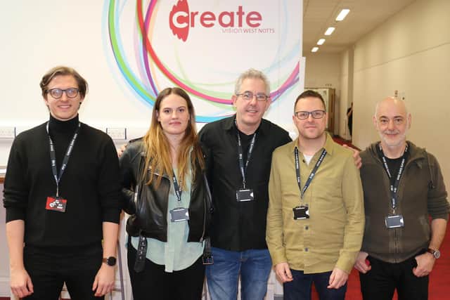 From left, Pav Gekko, Jade Howe, Mark Harrison, Steve Bjork and Fred Gambino at the event.