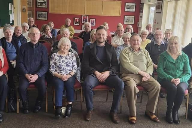 Coun Ben Bradley, front centre, with members of Mansfield u3a.