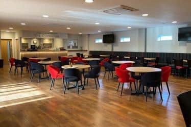 Inside the new pavilion