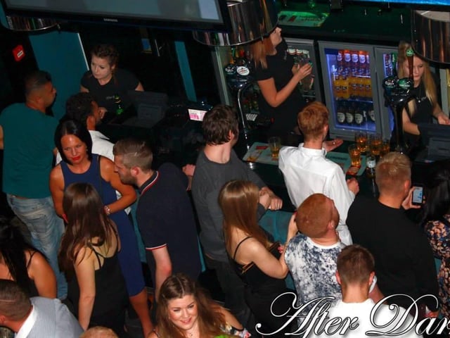 Grabbing some drinks at the bar