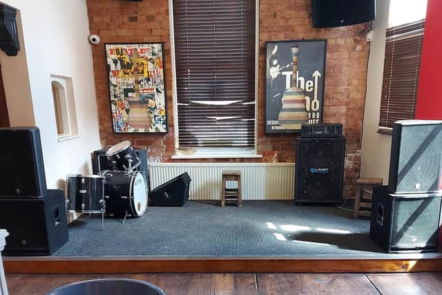 The stage at The Navigation pub.