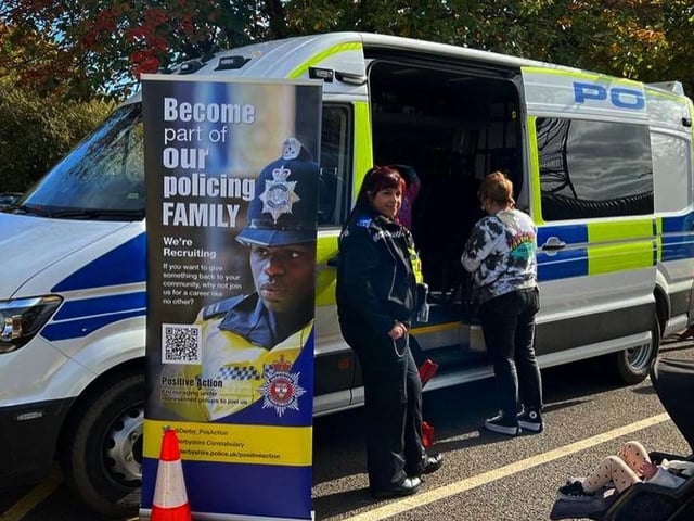 Derbyshire Police officers were at the event.
