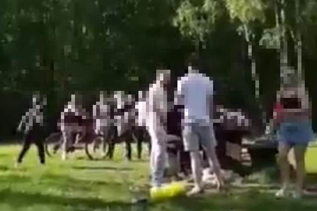Some of the groups seen on the video which was captioned 'who needs Creamfields'.