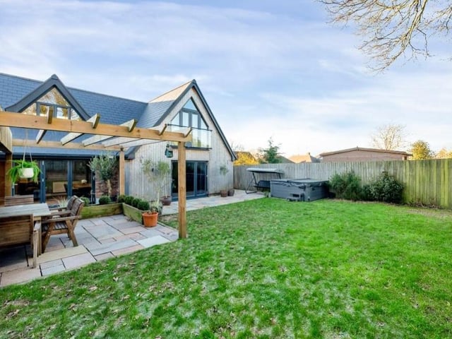 As you can see in the background, the garden contains plenty of space, plus power, for a large hot tub.