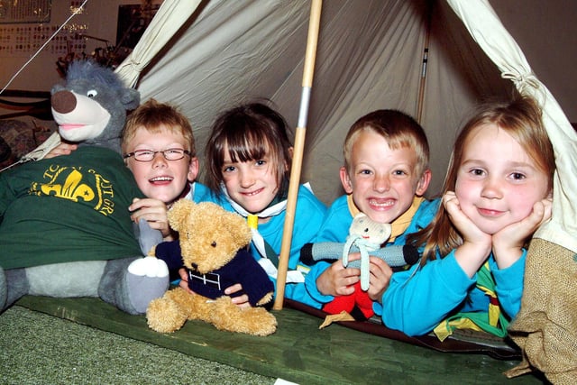 Around 60 Beavers descended on the Mansfield Museum in 2007 for a big sleep-over, with Callum Miller-Erdley, Annabel Whitham, Dominic Reece and Carly Stevenson finding a comfortable spot for their teddy bears.