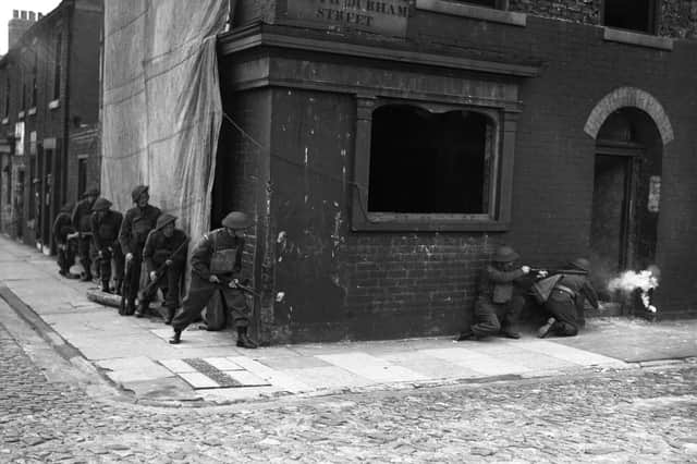 The Sunderland Home Guard were carrying out exercises in Hendon 1942 in case of an invasion.