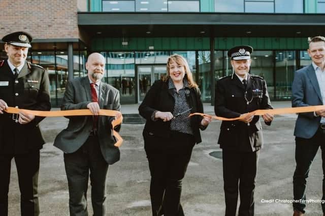 Nottinghamshire’s police and fire service staff marked the formal unveiling of a new joint headquarters