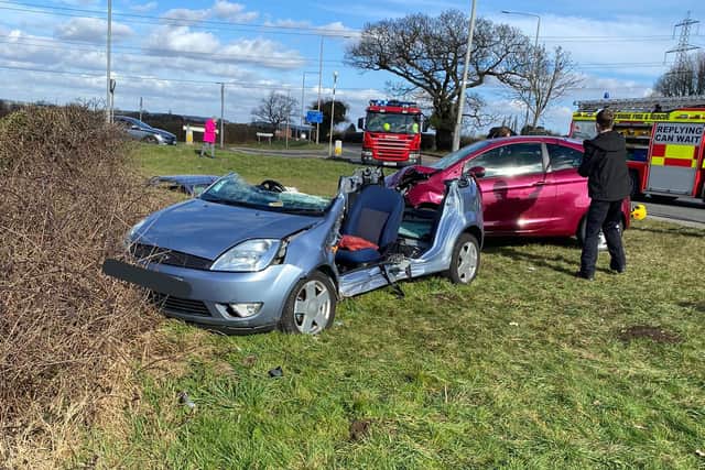 The crash took place on the A60 junction with Leeming lane between Mansfield Woodhouse and Spion Kop.