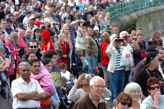 Look at the crowds for the 2010 Harrier display.
