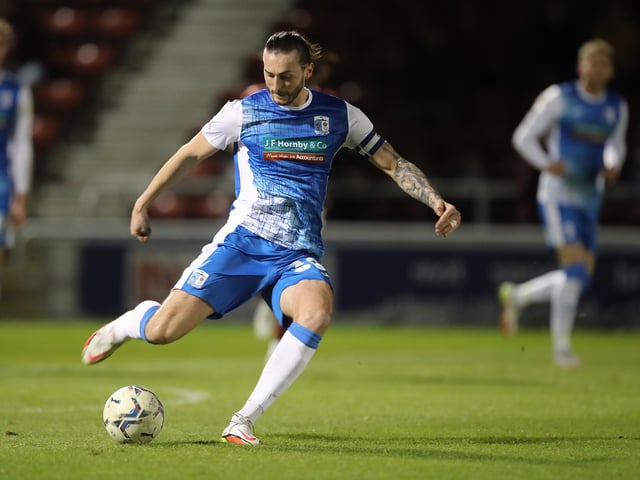 Barrow's Ollie Banks has been booked 14 times in 35 matches.