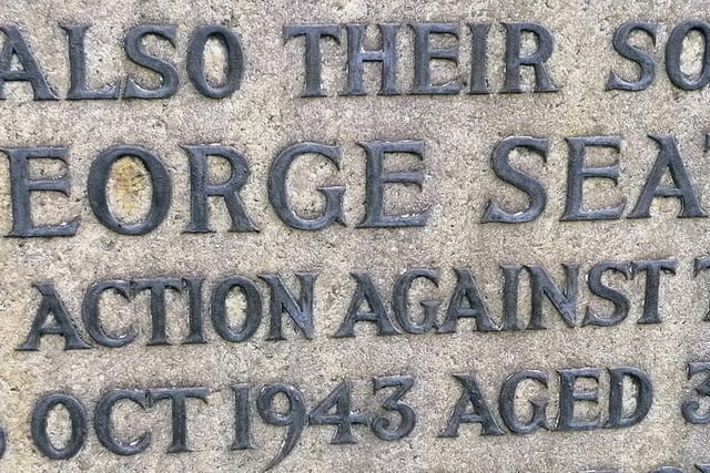 The gravestone of George Seath captures the mood of war time, noting he was " killed in action against the enemy."