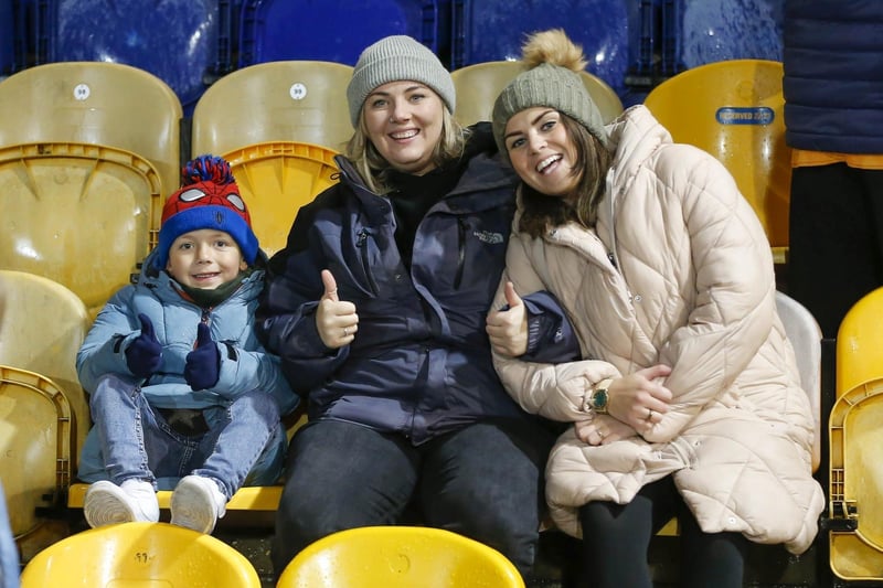 Mansfield Town fans ahead of the 2-2 draw with Hartlepool United.