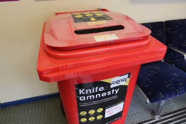 Knife amnesty bins have been set up at police stations around Nottinghamshire as part of Operation Sceptre