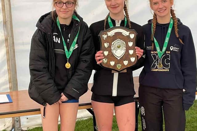 Under 20 women, Midland Champions. Amy Newbould, Katrina Prior and Katie Leese