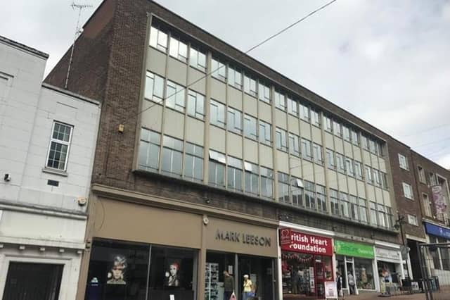The four-storey building, known as Ashmead Chambers, on Regent Street, where the 27 apartments could be created. (PHOTO BY: Rightmove)