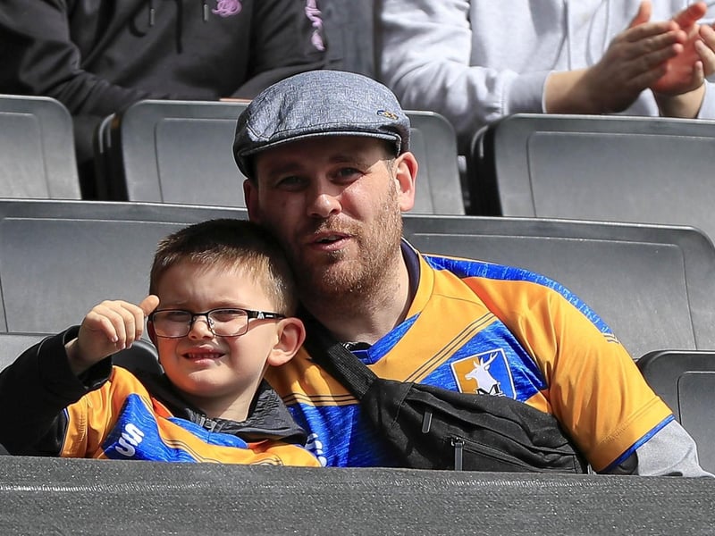 Mansfield Town fans enjoy victory at MK Dons.