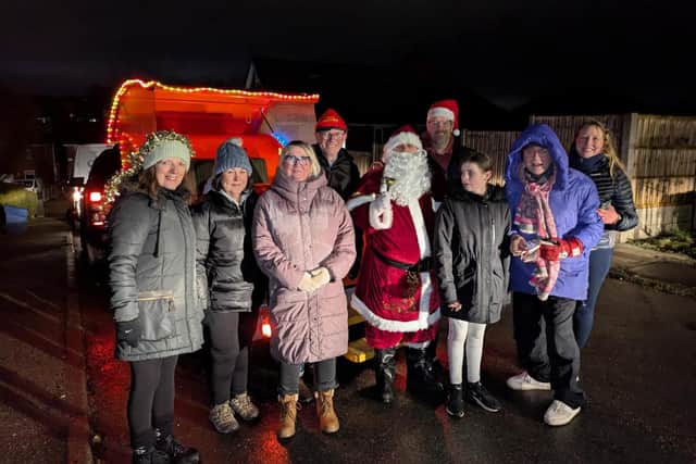 Local people around the Sutton in Ashfield Distract welcomed the Santa Sleigh and the Rotary Club last year.