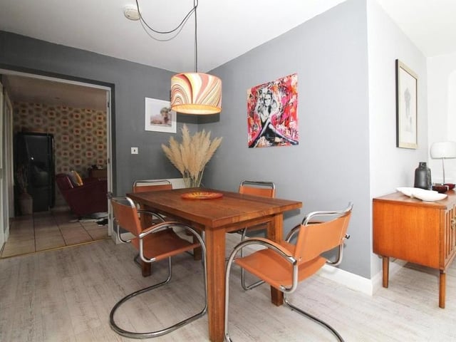 Here is the aforementioned dining room. In the background, you can see the study or office.