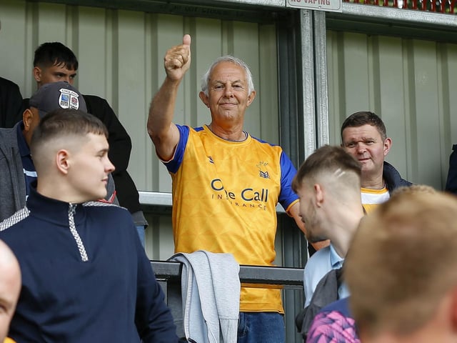 Some of the Mansfield Town fans at Salford.
