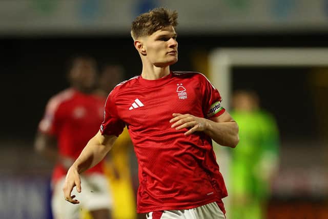Kyle McAdam in Nottingham Forest action.  (Photo by Andrew Redington/Getty Images)
