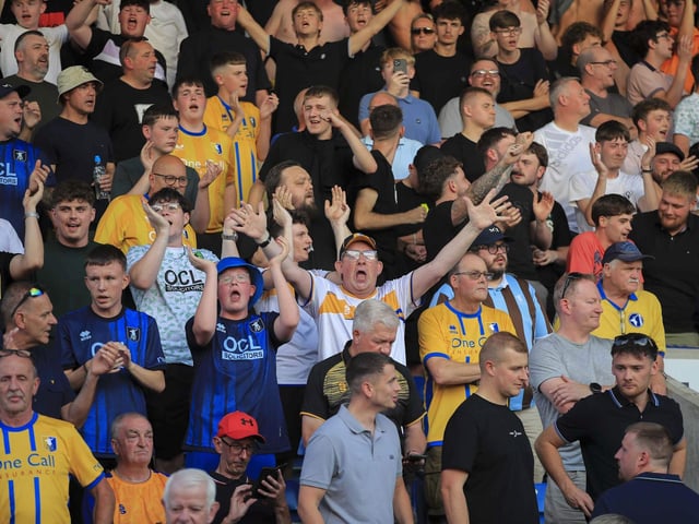 Mansfield fans at the SMH Group Stadium.