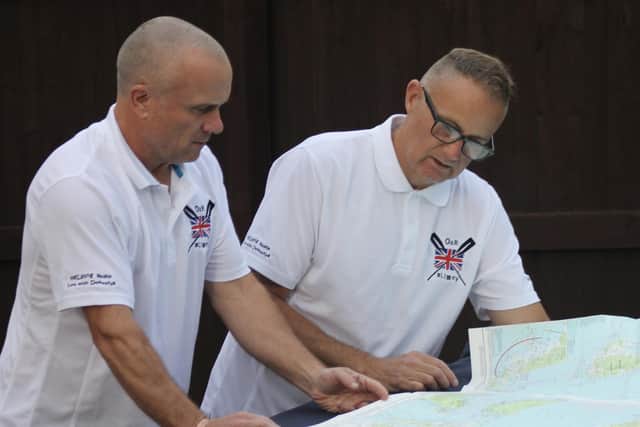 George and Russ' route will take them 3.500 nautical miles from Portugal to St Martin