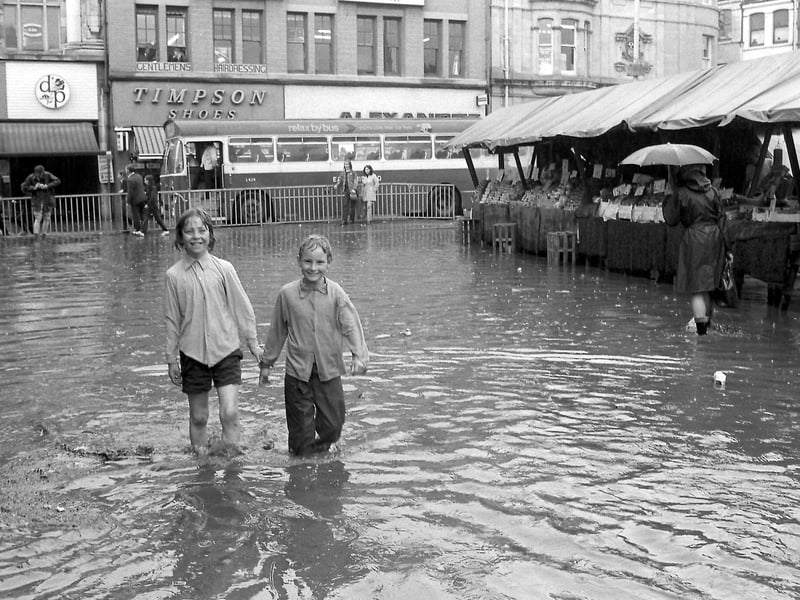Mansfield flooding in July 1973.
