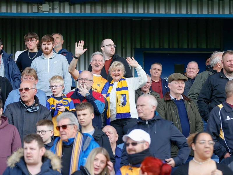 Mansfield Town fans at the last home game of the season.