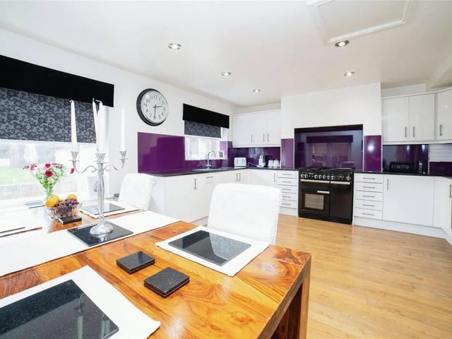 The kitchen diner is a stylish and functional space, designed for both cooking and socialising.