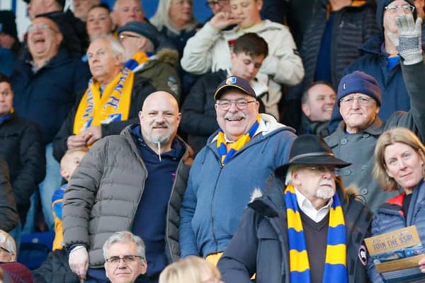 Mansfield Town fans ahead of the defeat to Leyton Orient.