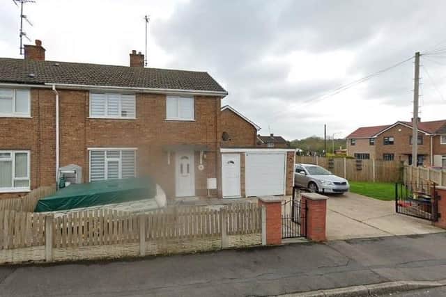 The three-bedroom, semi-detached property on Caunton Close in Meden Vale, which could be converted into a children's care home. (PHOTO BY: Google Maps)
