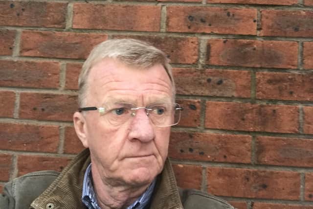 Tim Watson, 66, has spent hours taking photographs and resizing them to draw the Derbyshire County Council’s and MP’s attention to bushes blocking a pavement in Tibshelf.