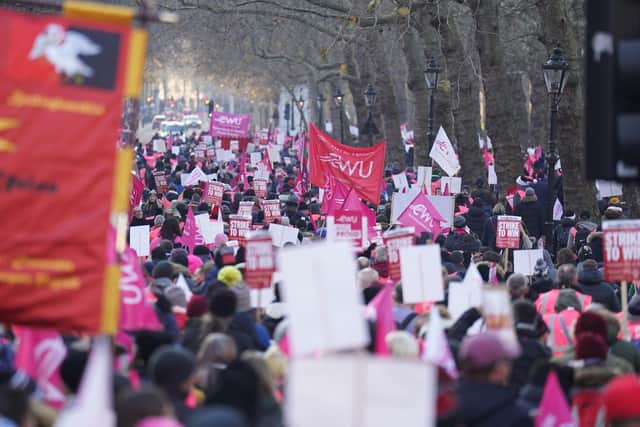 Scenes from London this month as country-wide strikes among CWU members continue.