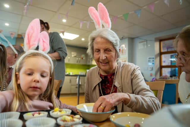 Residents and nursery children enjoyed Easter fun at Wren Hall. Photo: Submitted