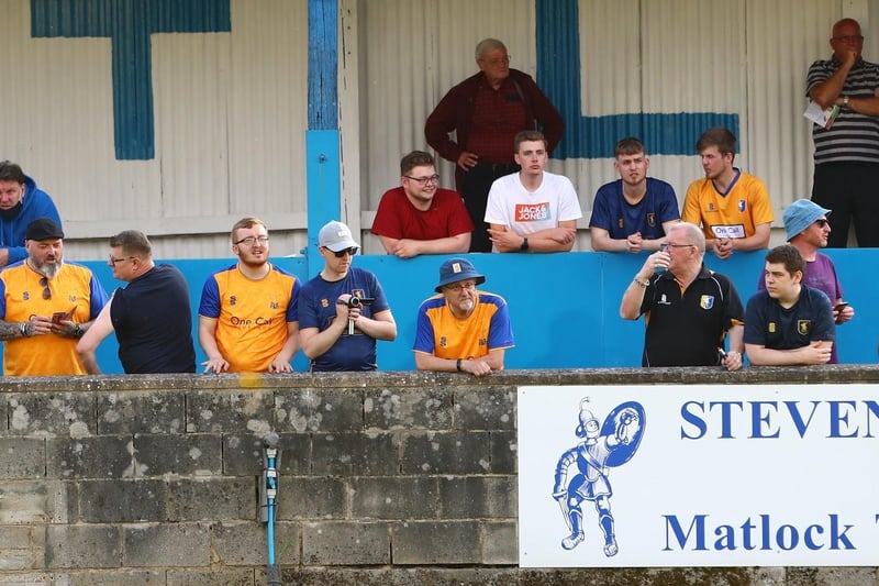 Stags fans take in a friendly at Matlock Town.
