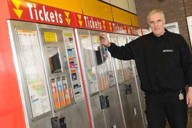 Ticket machine maintainer Ian Shepherd with Ticket Machine 33, the most reliable machine on whole Metro system in 2011.
