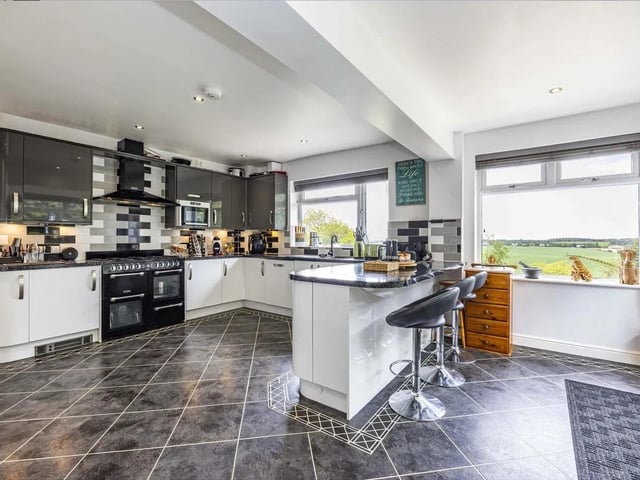 The kitchen/breakfast room enjoys stunning countryside views - perfect for enjoying your morning coffee