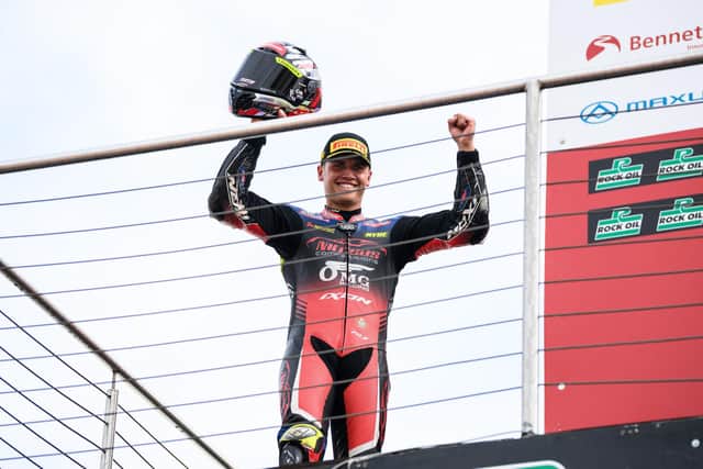 Kyle Ryde celebrates three race wins. Photo by Michael Hallam.