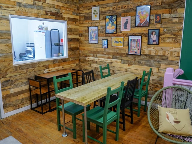 Amy said she wanted to bring bright, vibrant colours to the town. Here is a sneak peek at the sitting arrangements.