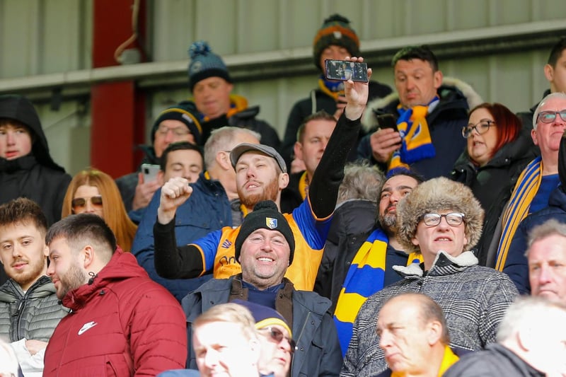 Mansfield Town fans ahead of the 2-0 win at Bradford City.