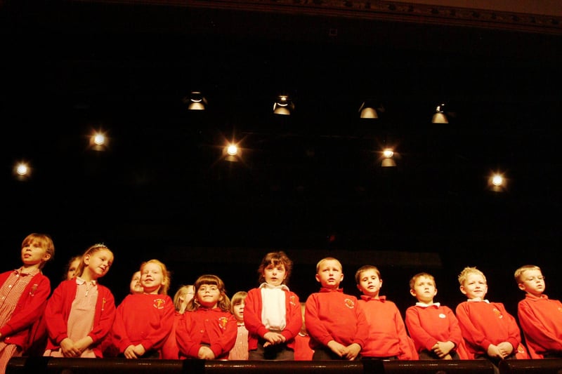 All Saints infant school Huthwaite take to the stage at the Mansfield Music and Drama festival in 2006 at the Verse speaking and drama exams