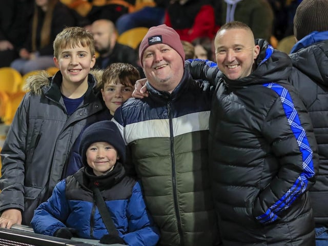 Mansfield Town fans ahead of the defeat to MK Dons.