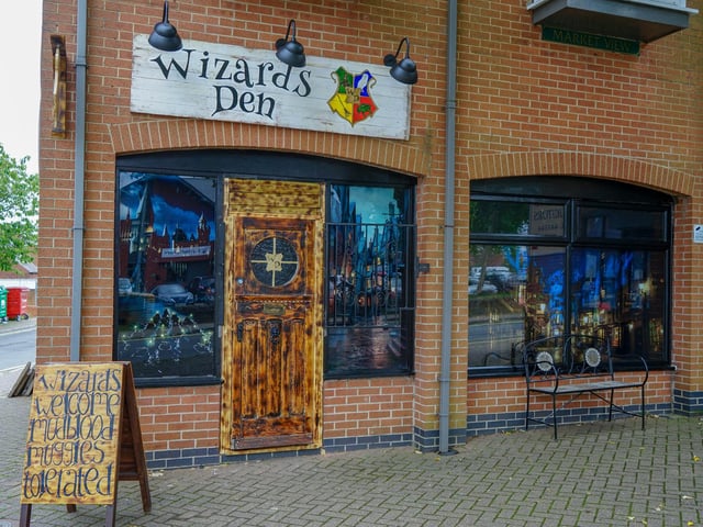 Wizards Den is located on Market View, Market Street, Sutton. Wizards are more than welcome, and muggles are tolerated. It is a Harry Potter-themed business.