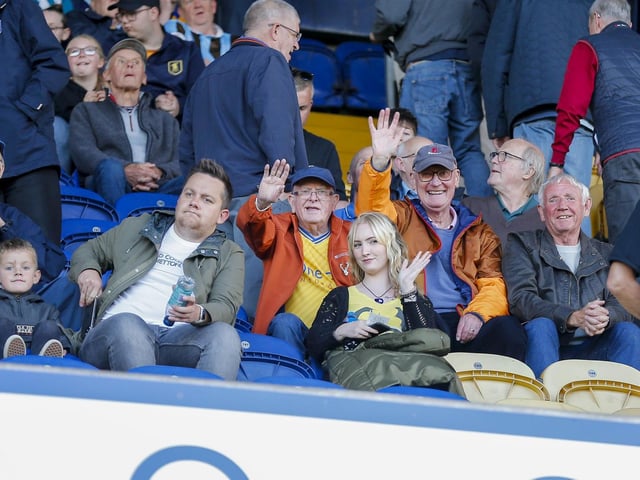 Mansfield Town fans ahead of the win over Grimsby Town.