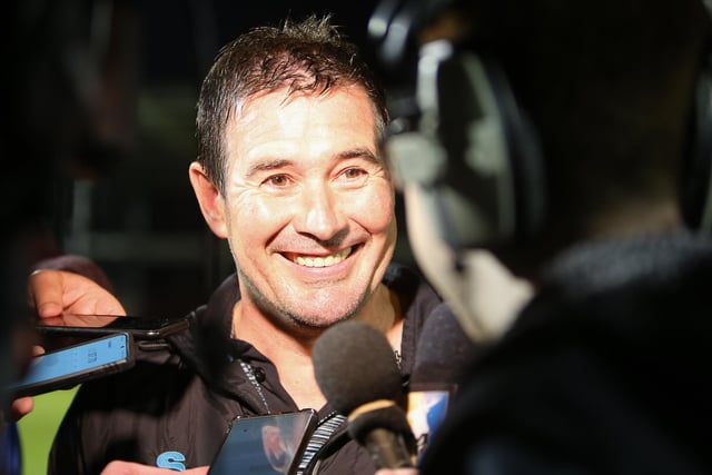 The smile on the face of Stags manager Nigel Clough says it all post match.